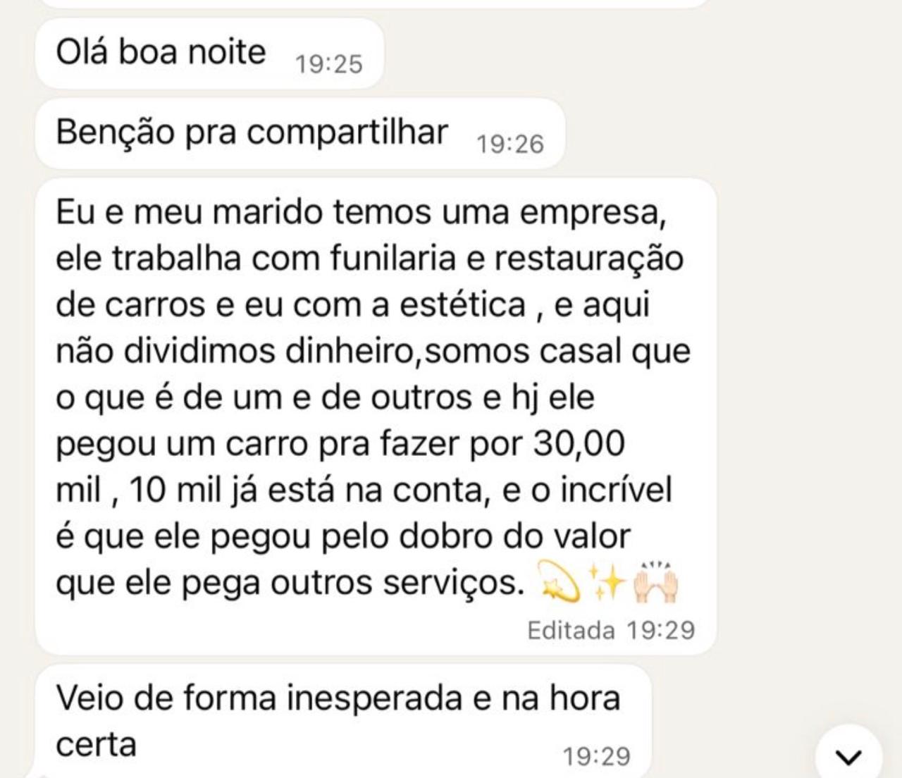 Depoimento real de participante 13